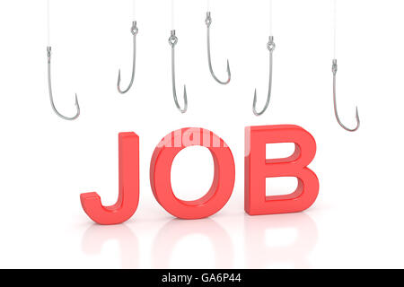 Job-Konzept, 3D-Rendering isolierten auf weißen Hintergrund Stockfoto