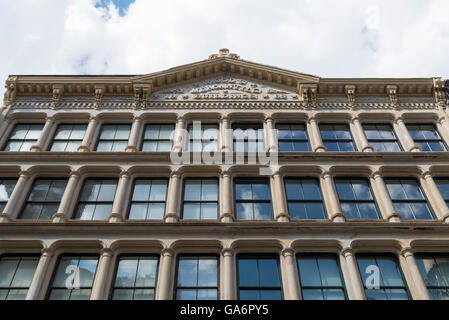 Denkmalgeschützte Woods Mercantile Gebäude (46-50 weiße Straße) in Tribeca, New York, ein Beispiel des italienischen Baustil Stockfoto