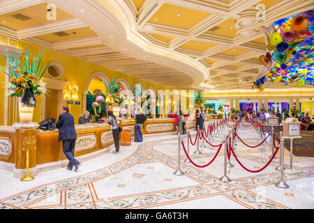 Die Lobby des Hotels Bellagio in Las Vegas Stockfoto