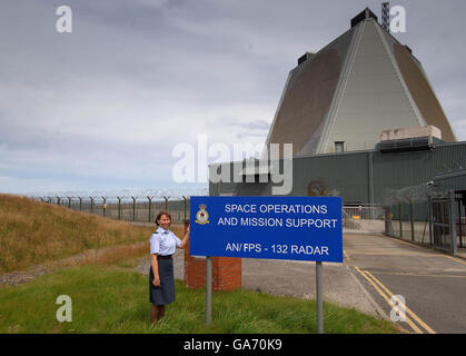 Radar-Station-upgrade Stockfoto