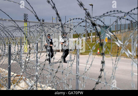 Radar-Station-upgrade Stockfoto