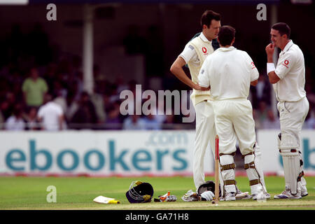 -Npower zweiten Test - England V Indien - Tag eins - Trent Bridge Cricket Stockfoto