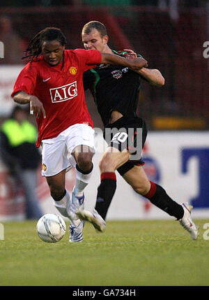 Fußball - freundlich - Glentoran gegen Manchester United – das Oval Stockfoto