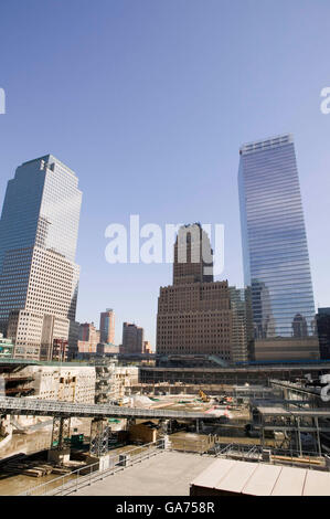 27. April 2006 - Blick New York City, NY - auf die Baustelle am Ground Zero. Stockfoto