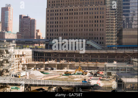 27. April 2006 - Blick New York City, NY - auf die Baustelle am Ground Zero. Stockfoto