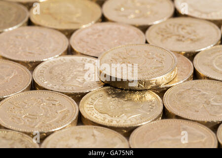 Währung: Pfund Münzen. Stockfoto