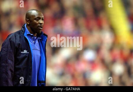 Fußball - LDV Vans Trophy - Südliche Sektion - Halbfinale - Bristol City / Bristol Rovers. Garry Thompson, Manager von Bristol Rovers Stockfoto