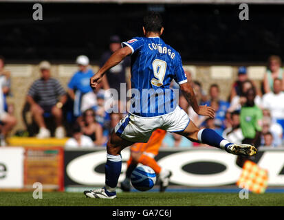 Pablo Counago von Ipswich Town erzielt beim Coca-Cola Football League Championship-Spiel in der Portman Road, Ipswich, das vierte Tor. Stockfoto