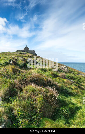 St.-Nikolaus-Kirche auf der Insel in St Ives Stockfoto