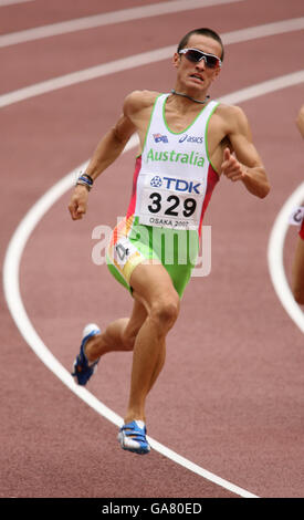 Der Australier Sean Wroe tritt in den 400-m-Läufen der Männer an Stockfoto