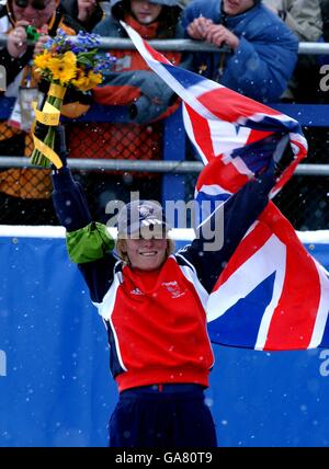 Olympischen Winterspiele - Salt Lake City 2002 - Skelett - Frauen Stockfoto