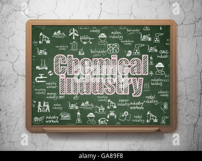 Manufacuring Konzept: chemische Industrie auf Schule-Brett-Hintergrund Stockfoto