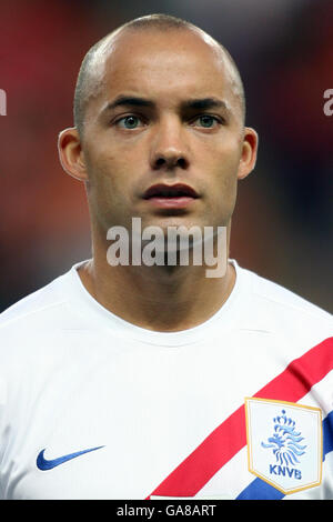 Fußball - Internationale Freundschaften - Schweiz / Holland - Stade Geneve. Demy De Zeeuw, Holland Stockfoto