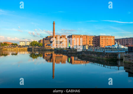 Albert Dock und Canning Dock Pier Head Liverpool England UK Stockfoto