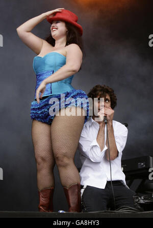 V Festival 2007. Mika beim V Festival im Hylands Park in Chelmsford, Essex. Stockfoto