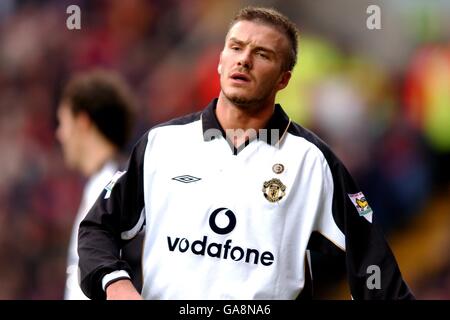 Fußball - FA Barclaycard Premiership - Charlton Athletic / Manchester United. David Beckham von Manchester United Stockfoto