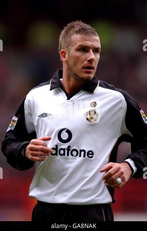 Fußball - FA Barclaycard Premiership - Charlton Athletic / Manchester United. David Beckham von Manchester United Stockfoto