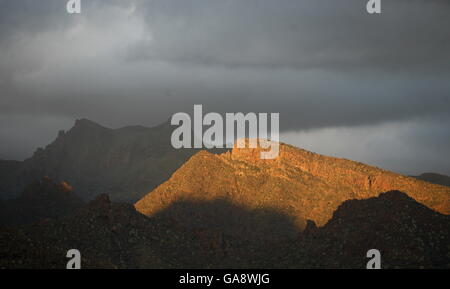 Die Montanas de Anaga im Nordosten der Insel Teneriffa auf die Inseln der Kanaren Spanien im Atlantik. Stockfoto