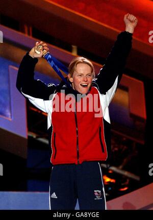 Winterolympiade - Salt Lake City 2002 - Siegerehrung - Frauen Skelett Stockfoto