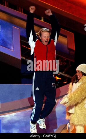 Winterolympiade - Salt Lake City 2002 - Siegerehrung - Frauen Skelett Stockfoto