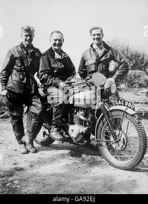 Motor-Rad - 30. internationalen sechs-Tage-Testversion - Gottwaldov, Tschechoslowakei Stockfoto