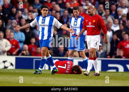 Fußball - UEFA Champions League - Viertel-Final - Rückspiel - Manchester United gegen Deportivo La Coruna Stockfoto