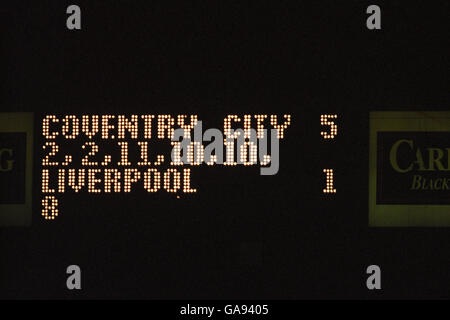 Fußball - Coventry City V Liverpool - Highfield Road Stockfoto