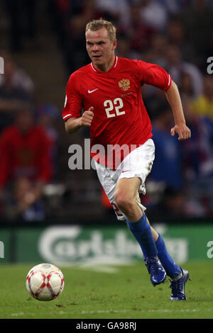 Fußball - UEFA European Championship 2008 Qualifikation - Gruppe E - England gegen Russland - Wembley Stadiu. Alexander Anjukow, Russland Stockfoto