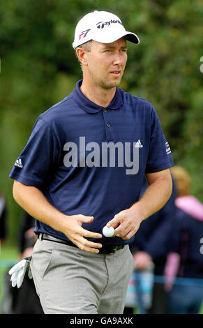 Der englische Mark Foster während der Quinn Direct British Masters am Belfry, Wilshaw, Sutton Coldfield. Stockfoto