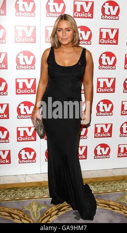 Patsy Kensit kommt für die TV Quick und TV Choice Awards im Dorchester, London. Stockfoto