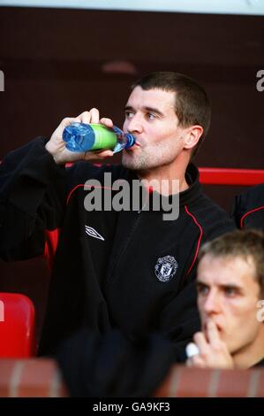 Fußball - UEFA Champions League - Halbfinale-Finale - Hinspiel - Manchester United gegen Bayer Leverkusen Stockfoto