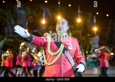 Edinburgh, Schottland. 5. August 2016. Royal Edinburgh Military Tattoo in Edinburgh Castle Credit: Richard Dyson/Alamy Live-Nachrichten Stockfoto