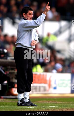 Fußball - FA Barclaycard Premiership - Derby County / Newcastle United. John Gregory, Derby County Manager Stockfoto