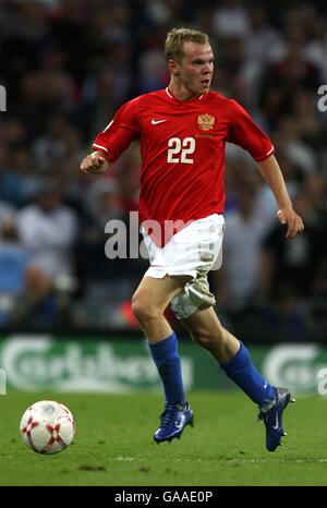 Fußball - UEFA European Championship 2008 Qualifikation - Gruppe E - England gegen Russland - Wembley Stadium. Alexander Anjukow, Russland Stockfoto