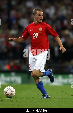 Fußball - UEFA European Championship 2008 Qualifikation - Gruppe E - England gegen Russland - Wembley Stadium. Alexander Anjukow, Russland Stockfoto