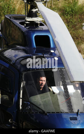 Hubschrauber-Absturz in Schottland Stockfoto