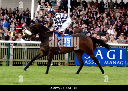 Pferderennen - Newmarket - 1000 Guineas. Sosumi mit T. E. Durcan geht in die Sagitta 1000 Guineas Stockfoto