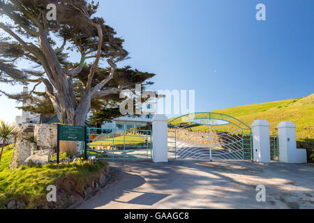Art-deco-Stil Hotel auf Burgh Island, South Devon, England, UK Stockfoto