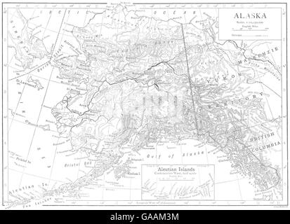 ALASKA: Alaska; Nebenkarte der Aleuten, 1910 Stockfoto