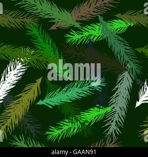 Vektor Musterdesign Hintergrund ist ein Weihnachtsthema. Zweige der Kiefer. Stock Vektor