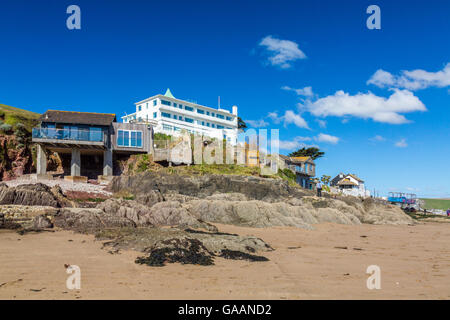 Art-deco-Stil Hotel auf Burgh Island, South Devon, England, UK Stockfoto