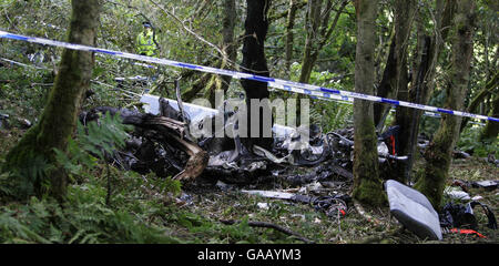 Hubschrauber-Absturz in Schottland Stockfoto