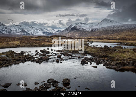 Rannoch Moor und die Berge von Glencoe, Schottland. Stockfoto