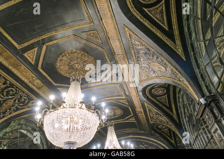 Studio 54 Theater Lobby Kronleuchter, NYC, USA Stockfoto