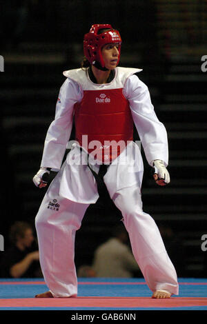 Leichtathletik - 2007 World Taekwondo Peking Olympic Qualification - MEN Arena. Diana Lopez aus den USA Stockfoto