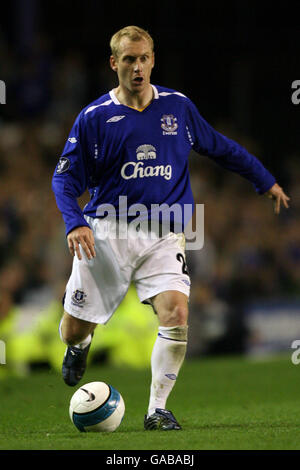 Fußball - UEFA Cup 1. Etappe Everton gegen FC Metalist Kharkiv - Goodison Park - Donnerstag, 20. September 2007. Tony Hibbert, Everton Stockfoto