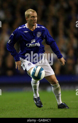 Fußball - UEFA Cup 1. Etappe Everton gegen FC Metalist Kharkiv - Goodison Park - Donnerstag, 20. September 2007. Tony Hibbert, Everton Stockfoto