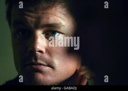 Rugby Union - IRB Rugby World Cup - Irland Pressekonferenz - Sofitel Aquataine. Brian O'Driscoll aus Irland bei einer Pressekonferenz im Sofitel Aquataine, Bordeaux, Frankreich. Stockfoto