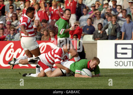 Rugby-Union - World Cup 1995 - Pool C - Wales V Japan - Free State Stadion in Bloemfontein Stockfoto