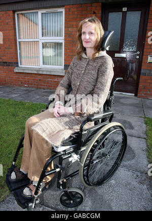 Barbara Fleming in ihrem Haus in Ost-Belfast. Stockfoto